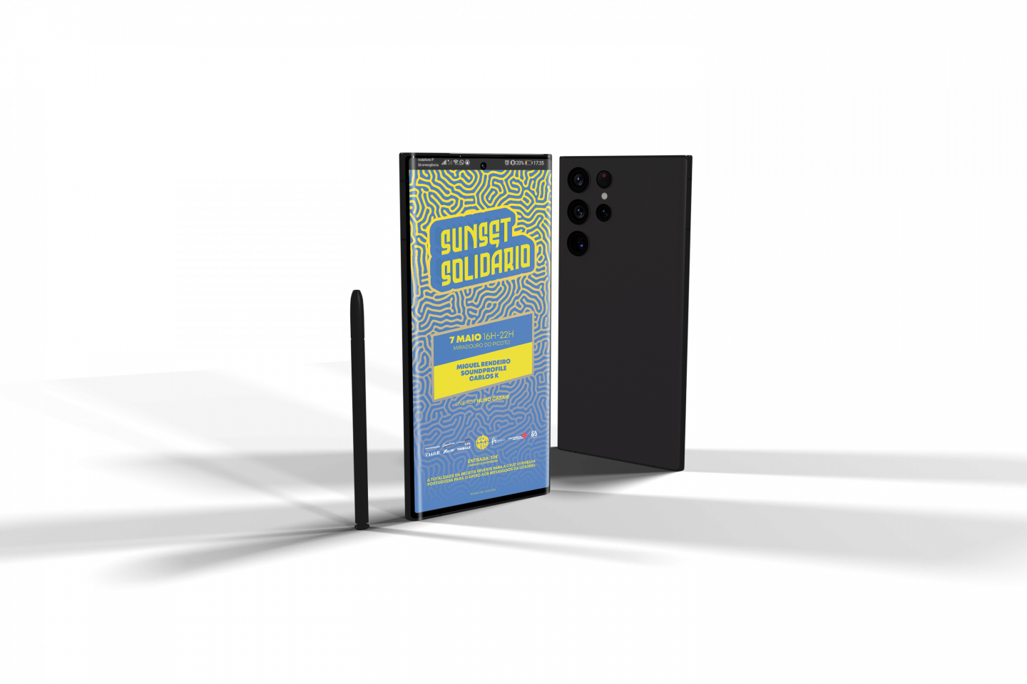 Samsung Galaxy S22 Ultra Mockup cartaz solidário